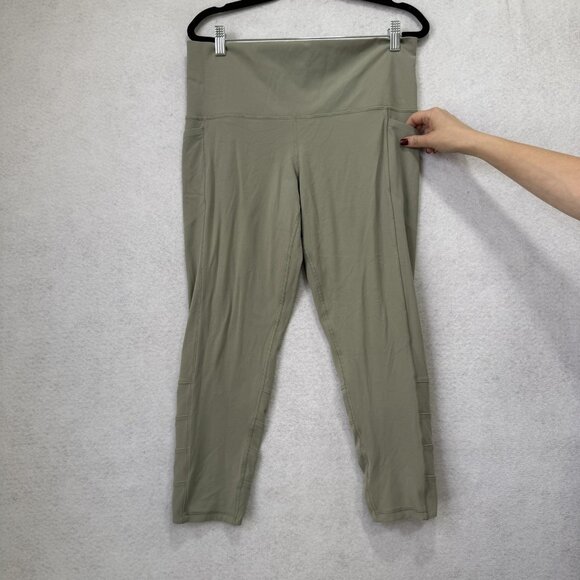 Athleta Pants Womens 1X Green Salutation Stash Pocket II Cinch 7/8 Leggings - Picture 6 of 13